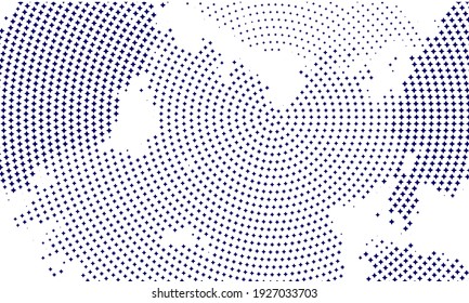 Textura de semitono con puntos azules. Minimalismo, vector. Antecedentes para afiches, sitios web, tarjetas de visita, postales, diseño interior.