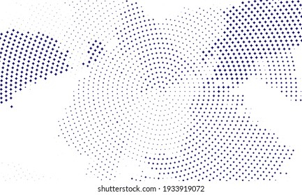 Halftone texture with blue dots. Minimalism, vector. Background for posters, websites, business cards, postcards, interior design.