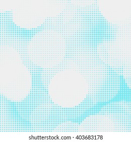   Halftone texture. Blue and white circles background. Abstract beautiful background. Vector illustration