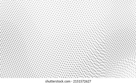 The halftone texture is chaotic monochrome. Abstract black and white waves background of dots. Backdrop for the design of websites, business cards, posters