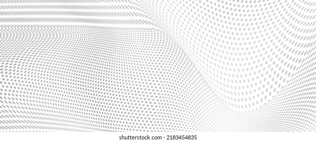 Die Halbtonstruktur ist chaotisches Monochrom. Abstrakter schwarz-weißer Hintergrund von Punkten. Hintergrund für die Gestaltung von Websites, Visitenkarten, Poster