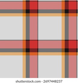 Halftone texture check plaid, suite background vector tartan. Picnic blanket pattern fabric seamless textile in gainsboro and red colors palette.