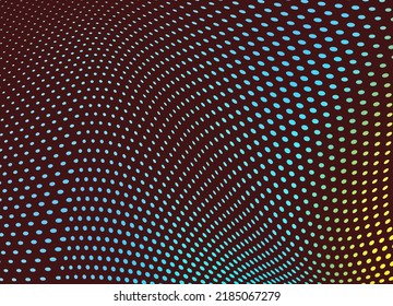 The halftone texture is colored. A chaotic pattern of dots. Background for business cards, websites, catalogs