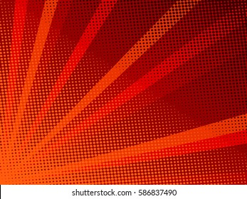 Halftone Texture Comic Book Superhero Vector Background