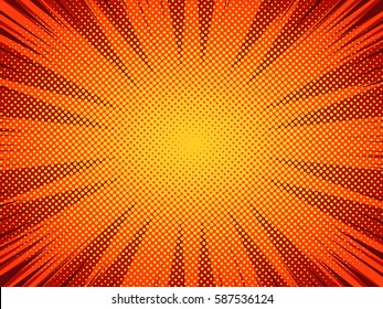 Halftone texture comic book superhero vector background