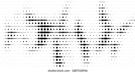 Halftone texture with dots. Vector. Modern background for posters, websites, web pages, business cards, postcards, interior design. Punk, pop, grunge in vintage style. Minimalism. 