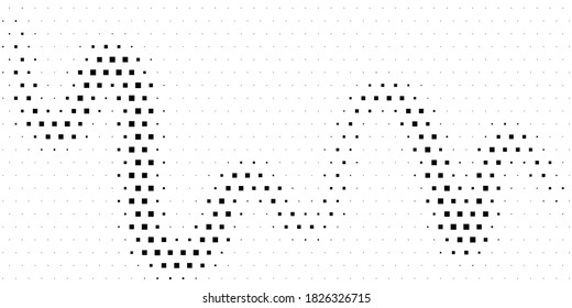 Textura de semitono con figuras geométricas. Vector. Fondo moderno para afiches, sitios web, páginas web, tarjetas de visita, postales, diseño interior. Punk, pop, grunge de estilo vintage. Minimalismo. 