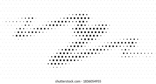 Halftone texture with geometric figures. Vector. Modern background for posters, websites, web pages, business cards, postcards, interior design. Punk, pop, grunge in vintage style. Minimalism. 