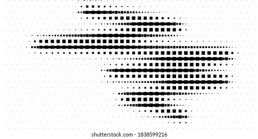 Halftone texture with geometric figures. Vector. Modern background for posters, websites, web pages, business cards, postcards, interior design. Punk, pop, grunge in vintage style. Minimalism. 