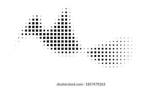 Halftone texture with geometric figures. Vector. Modern background for posters, websites, web pages, business cards, postcards, interior design. Punk, pop, grunge in vintage style. Minimalism. 