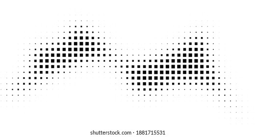 Halftone texture with geometric figures. Vector. Modern background for posters, websites, web pages, business cards, postcards, interior design. Punk, pop, grunge in vintage style. Minimalism.