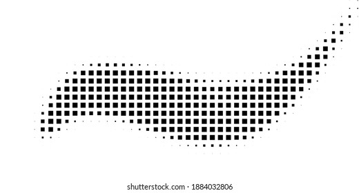 Halftone texture with geometric figures. Vector. Modern background for posters, websites, web pages, business cards, postcards, interior design. Punk, pop, grunge in vintage style. Minimalism. 