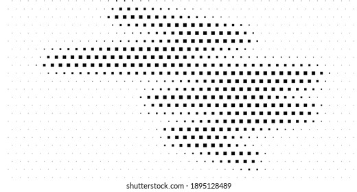 Halftone texture with geometric figures. Vector. Modern background for posters, websites, web pages, business cards, postcards, interior design. Punk, pop, grunge in vintage style. Minimalism. 