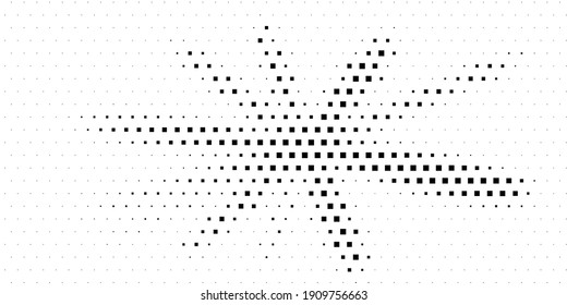 Halftone texture with geometric figures. Vector. Modern background for posters, websites, web pages, business cards, postcards, interior design. Punk, pop, grunge in vintage style. Minimalism. 