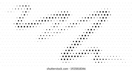 Halftone texture with geometric figures. Vector. Modern background for posters, websites, web pages, business cards, postcards, interior design. Punk, pop, grunge in vintage style. Minimalism. 