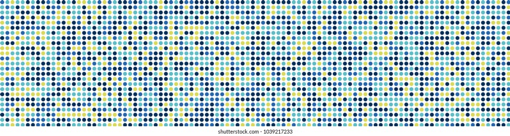 Halftone texture. Geometric pattern with colorful squares for poster or banner. Horizontal halftone background with color elements for your design. Vector texture.