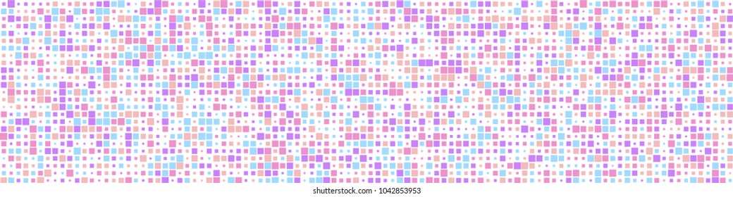 Halftone texture. Geometric pattern with colorful squares for print or mobile application. Horizontal halftone background with color squares for your design. Vector texture.