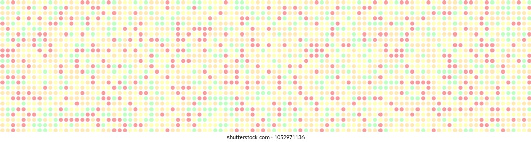 Halftone texture. Geometric pattern with colorful elements for print or mobile application. Horizontal halftone background with color elements for your design. Vector texture.