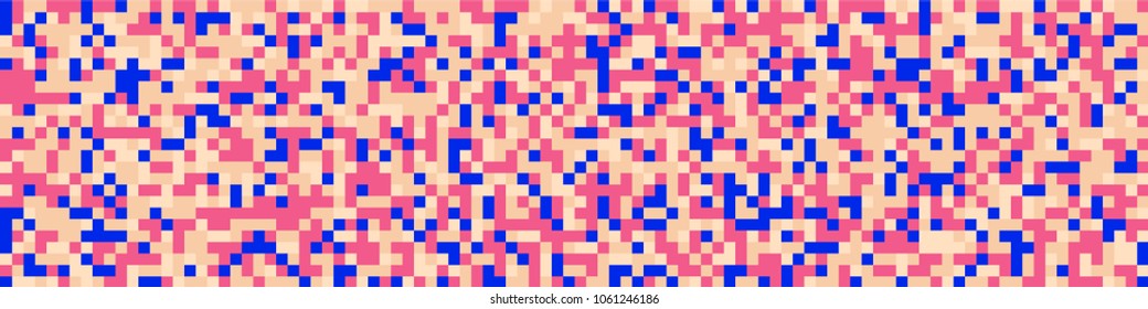 Halftone texture. Geometric pattern with colorful squares for poster or banner. Horizontal halftone background with color squares for your design. Vector texture.