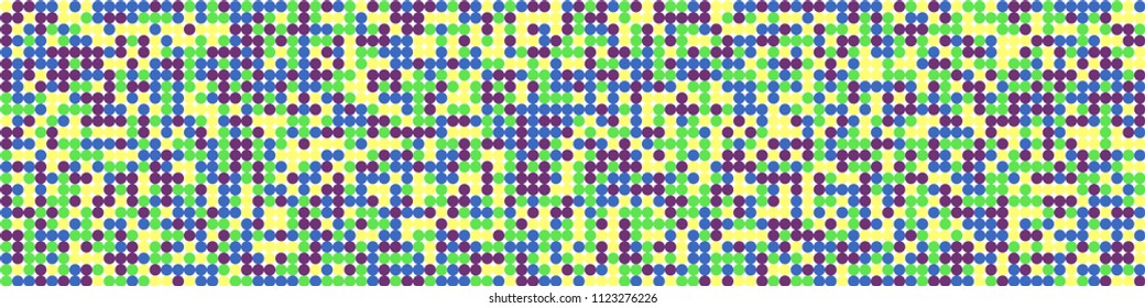 Halftone texture. Geometric pattern with colorful squares for poster or banner. Horizontal halftone background with color elements for your design. Vector texture.