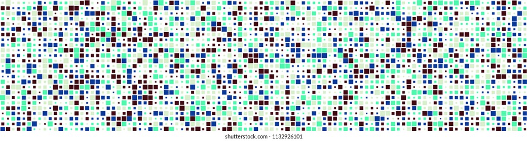 Halftone texture. Geometric pattern with colorful squares for print or mobile application. Horizontal halftone background with color squares for your design. Vector texture.