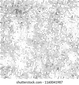 Halftone texture gray color. The pattern of dots on a white background