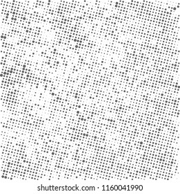 Halftone texture gray color. The pattern of dots on a white background