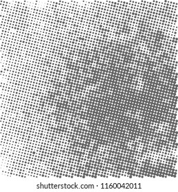 Halftone texture gray color. The pattern of dots on a white background