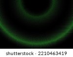 Halftone texture with green dots on a black background. Minimalism, vector. Background for posters, sites, business cards, postcards, interior design