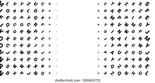 Textura de semitono con letras. Vector. Fondo moderno para afiches, sitios web, páginas web, tarjetas de visita, postales, diseño interior. Punk, pop, grunge de estilo vintage. Minimalismo. 