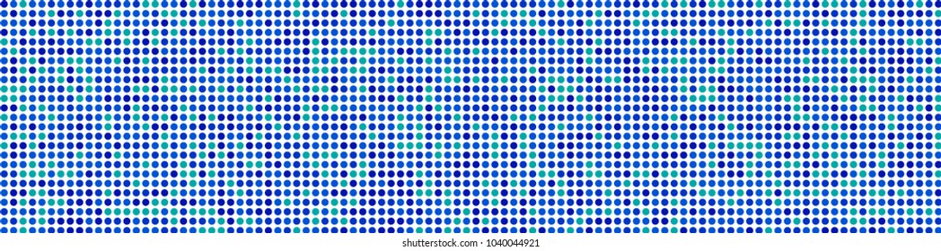 Halftone texture. Modern pattern with colorful elements for poster or banner. Horizontal halftone background with color squares for your design. Vector texture.