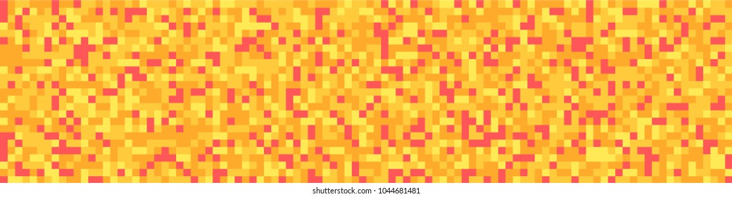 Halftone texture. Modern pattern with colorful elements for poster or banner. Horizontal halftone background with color squares for your design. Vector texture.