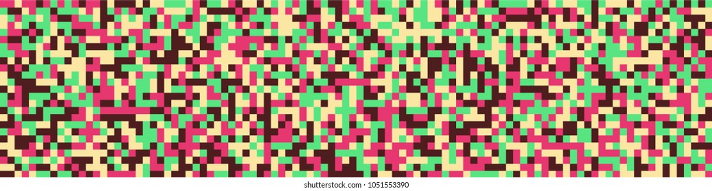 Halftone texture. Modern pattern with colorful elements for card or print. Horizontal halftone background with color squares for your design. Vector texture.