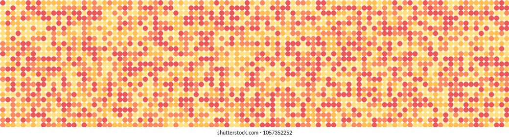 Halftone texture. Modern pattern with colorful elements for card or print. Horizontal halftone background with color squares for your design. Vector texture.