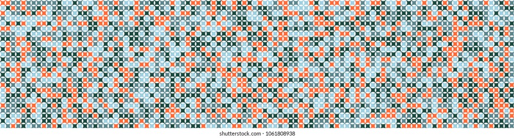 Halftone texture. Modern pattern with colorful squares for card or print. Horizontal halftone background with color squares for your design. Vector texture.