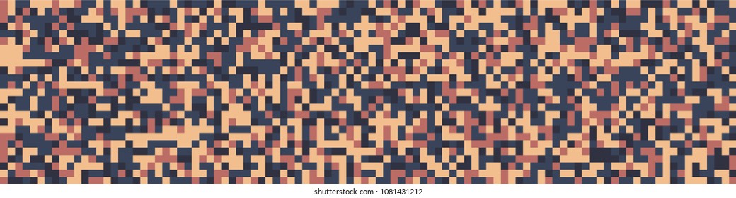 Halftone texture. Modern pattern with colorful squares for poster or banner. Horizontal halftone background with color elements for your design. Vector texture.