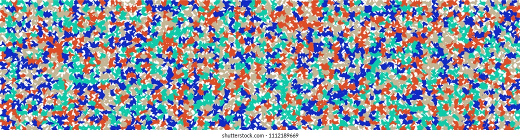 Halftone texture. Modern pattern with colorful elements for card or print. Horizontal halftone background with color squares for your design. Vector texture.
