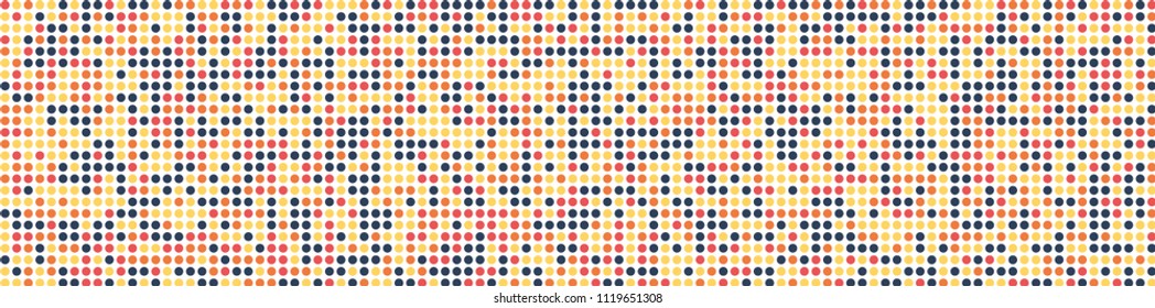 Halftone texture. Modern pattern with colorful elements for print or mobile application. Horizontal halftone background with color squares for your design. Vector texture.