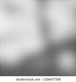 Halftone texture is monochrome. Abstract black and white background of dots