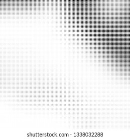 Halftone texture is monochrome. Abstract black and white background of dots
