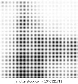 Halftone texture is monochrome. Abstract black and white background of dots