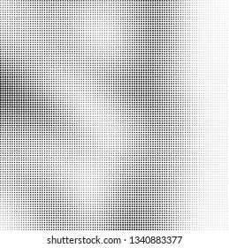 Halftone texture is monochrome. Abstract black and white background of dots