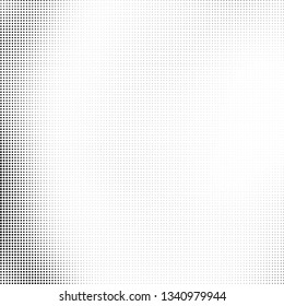 Halftone texture is monochrome. Abstract black and white background of dots