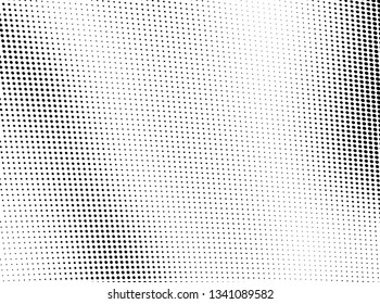 Halftone texture is monochrome. Abstract black and white background of dots