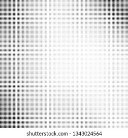Halftone texture is monochrome. Abstract black and white background of dots