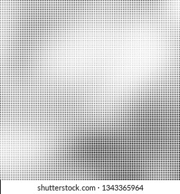 Halftone texture is monochrome. Abstract black and white background of dots