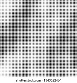 Halftone texture is monochrome. Abstract black and white background of dots