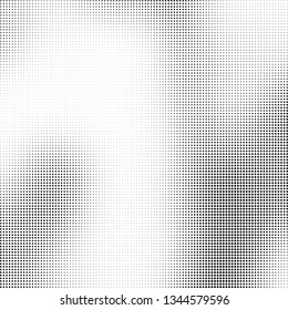 Halftone texture is monochrome. Abstract black and white background of dots