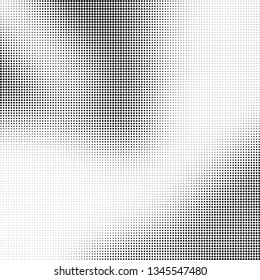 Halftone texture is monochrome. Abstract black and white background of dots