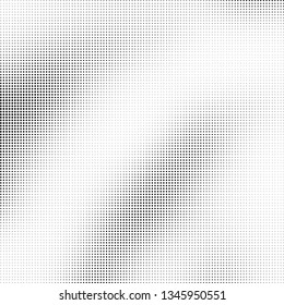 Halftone texture is monochrome. Abstract black and white background of dots